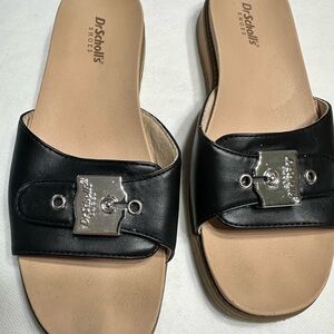 Dr. Scholl's Black Women's Slide Sandals size 7 worn 1 time